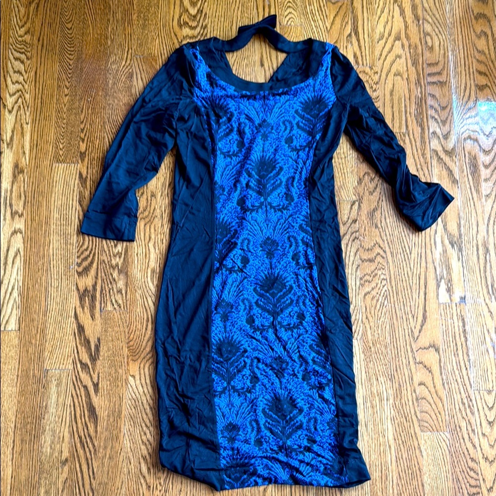 Elegant Black and Blue Women's Dress
